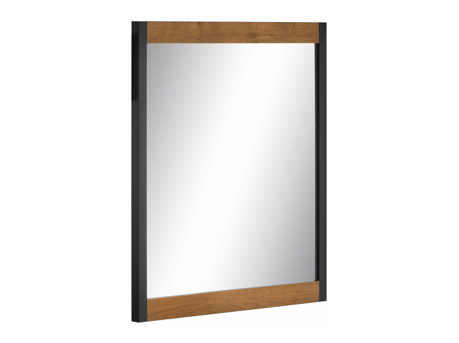 Зеркало Larnovo 114 (Темный дуб + Чёрный)
