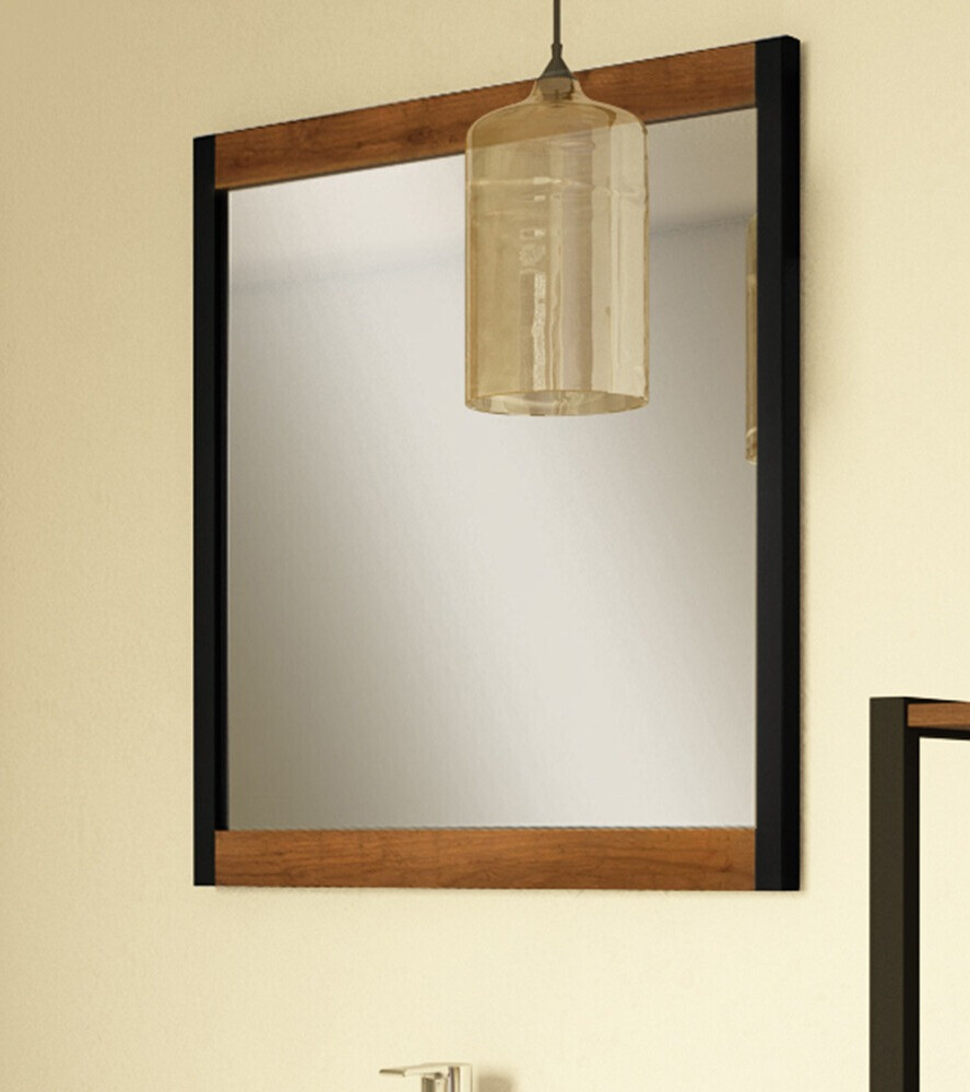 Зеркало Larnovo 114 (Темный дуб + Чёрный)