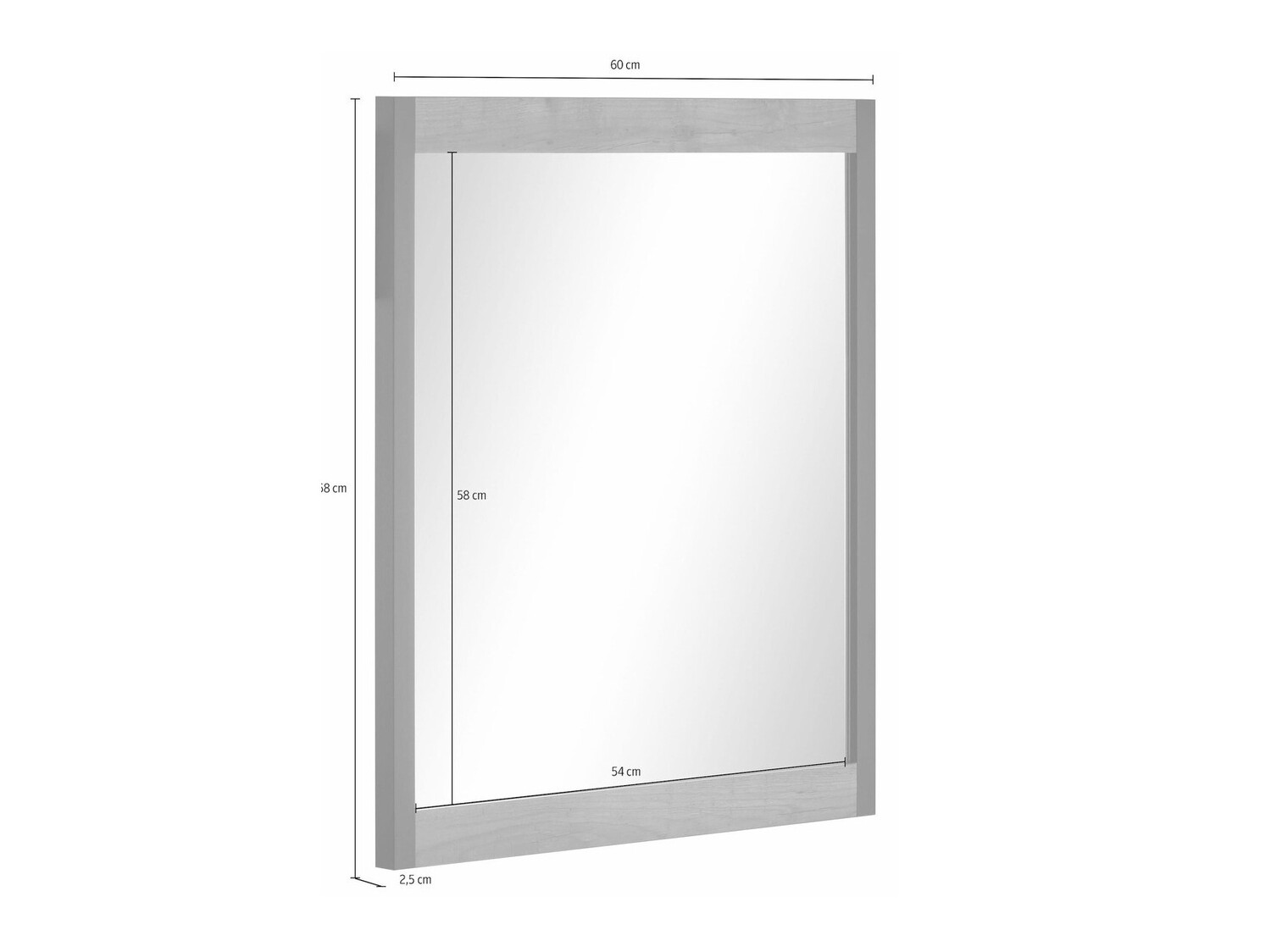 Зеркало Larnovo 114 (Темный дуб + Чёрный)