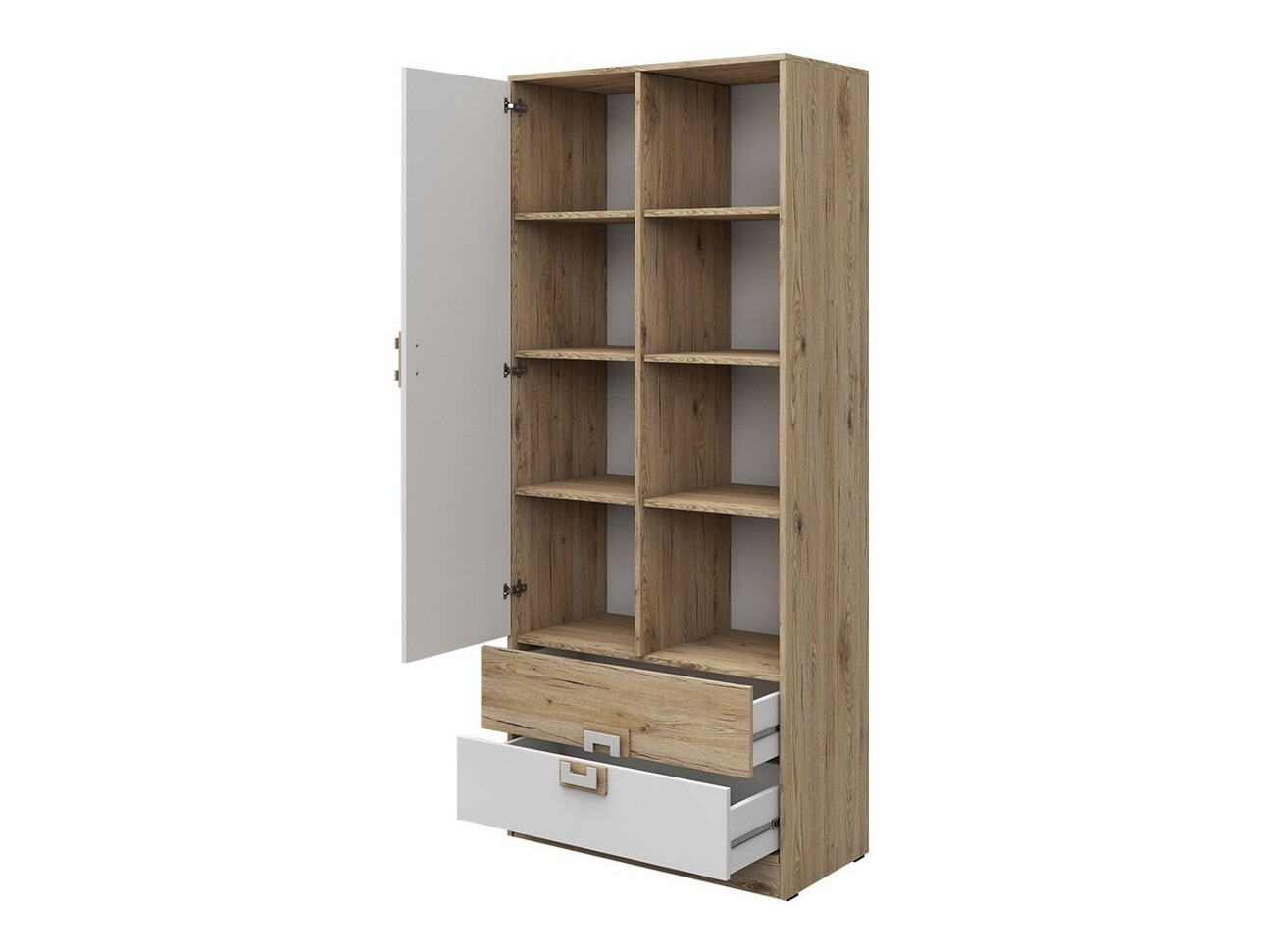 Plaukts Balvire 105 (Gaišs ozols + Balts)