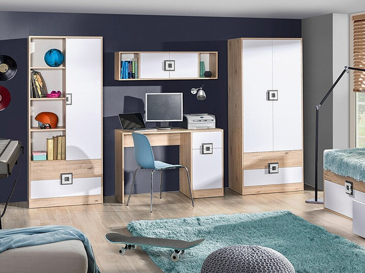 Plaukts Balvire 105 (Gaišs ozols + Balts)