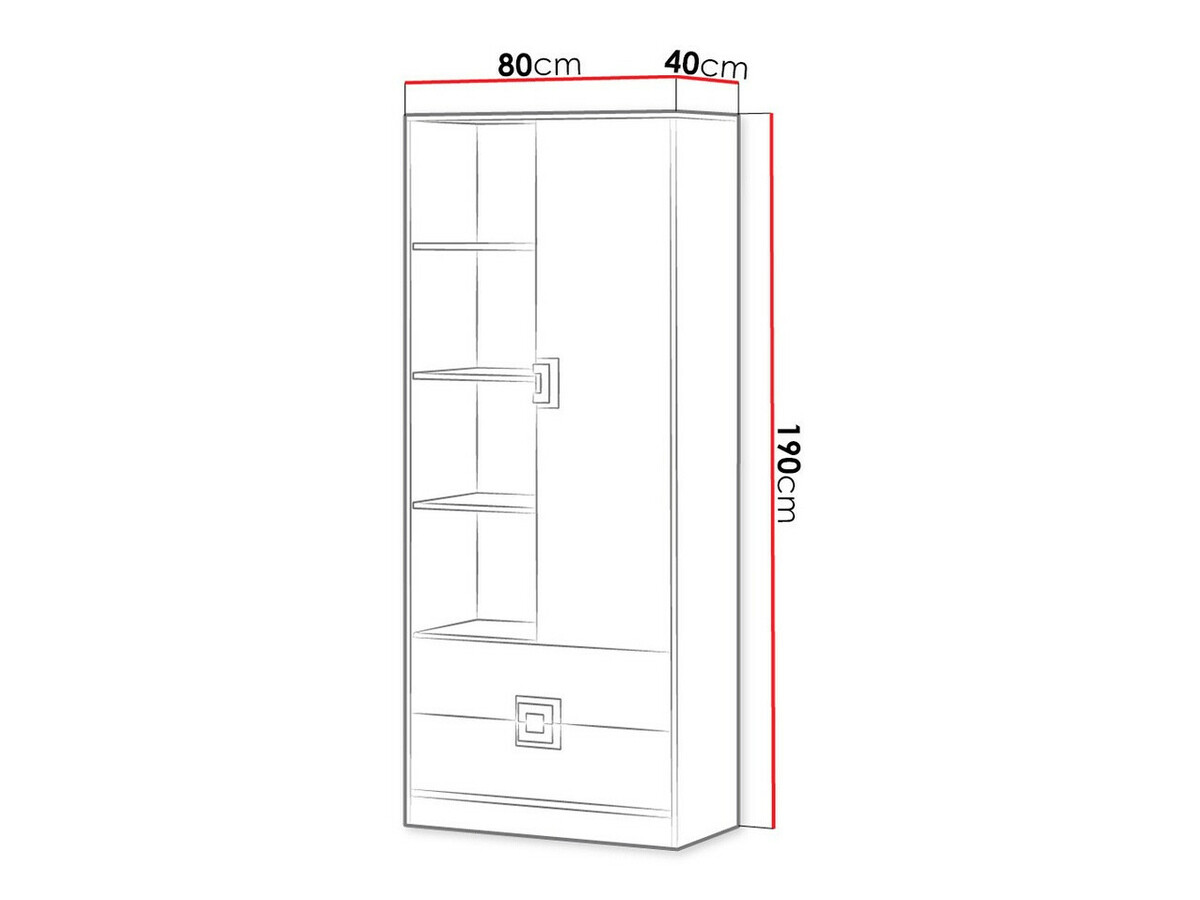 Стеллаж Balvire 105 (Светлый дуб + Белый + Розовый)