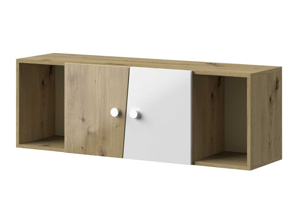 Настенные шкафы Mirelbu 111 (Artisan дуб + Глянцевый белый)