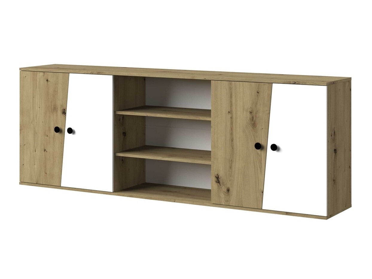 Piekarams skapītis Mirelbu 115 (Artisan ozols + Balts + Melns)