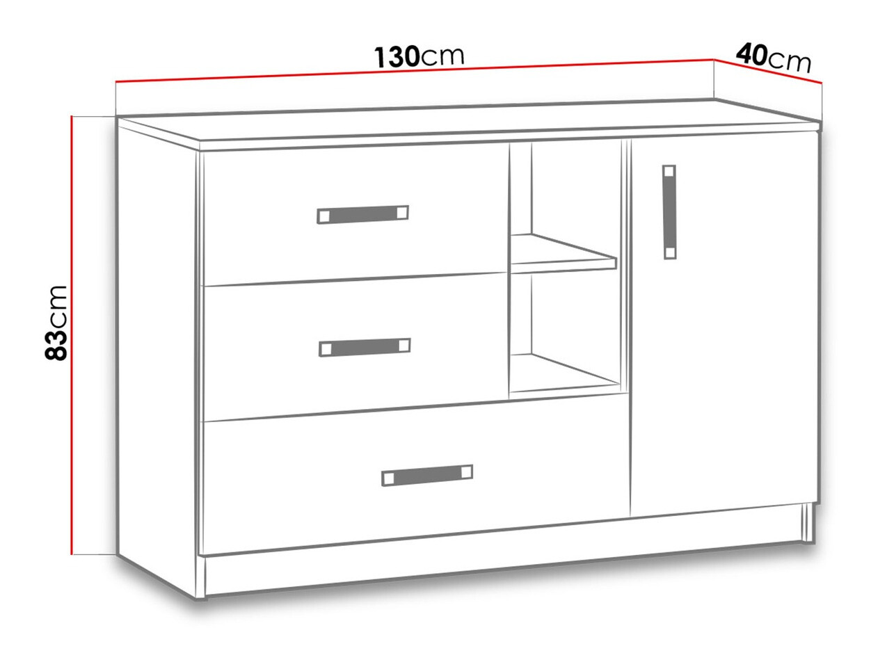 Bērnu istabas komplekts Lorlare 118 (Balts + Pelēks)