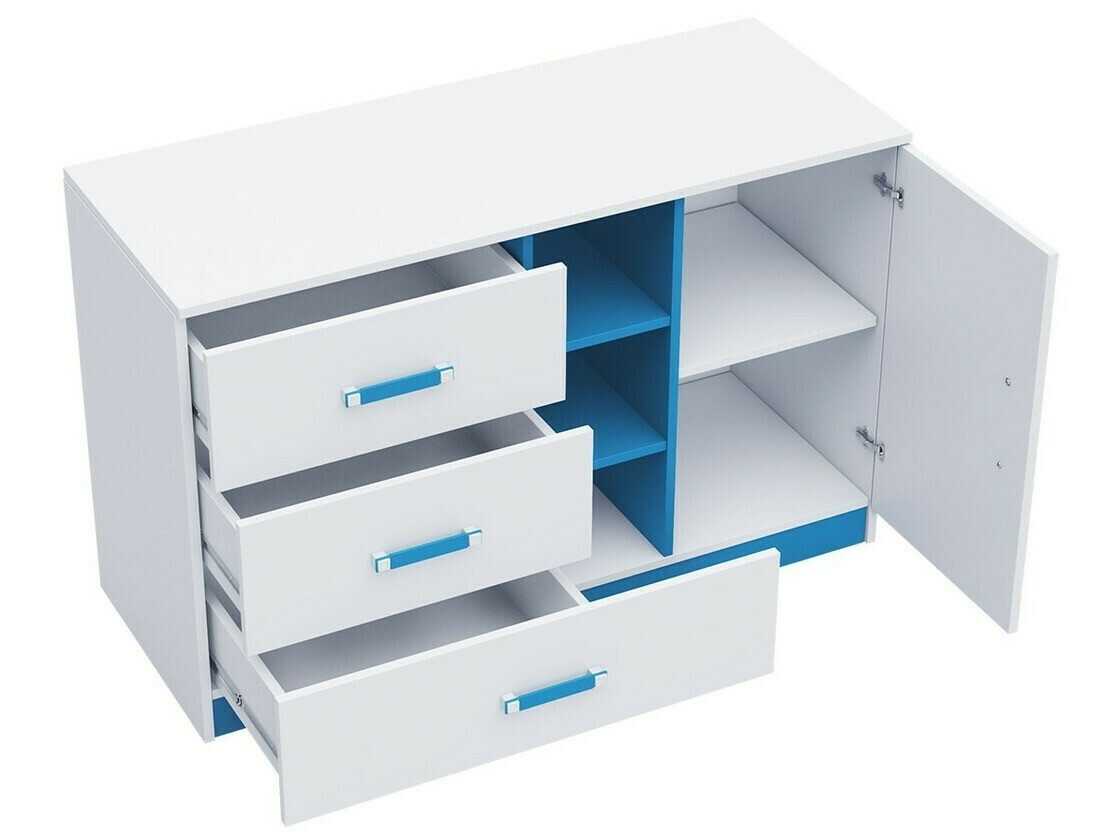 Bērnu istabas komplekts Lorlare 119 (Balts + Pelēks)