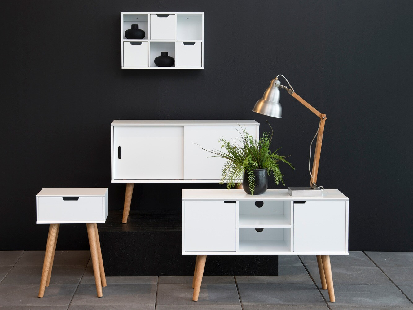 Naktsgaldiņš Norsica 105 (Balts + Ozols)