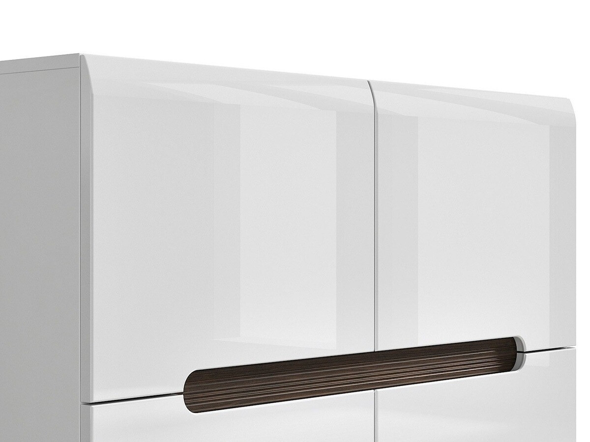 Шкафчик Serveso 106 (Белый + Глянцевый белый)