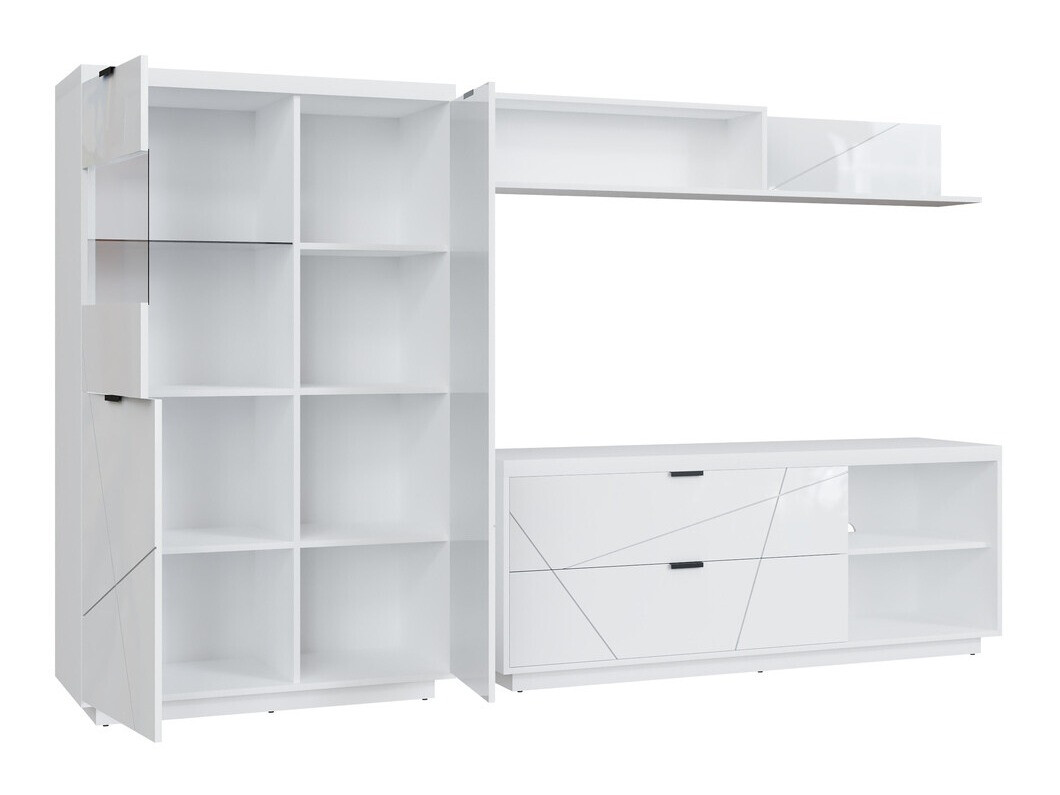 Набор для гостиной Fivale 111 (Глянцевый белый + Белый)