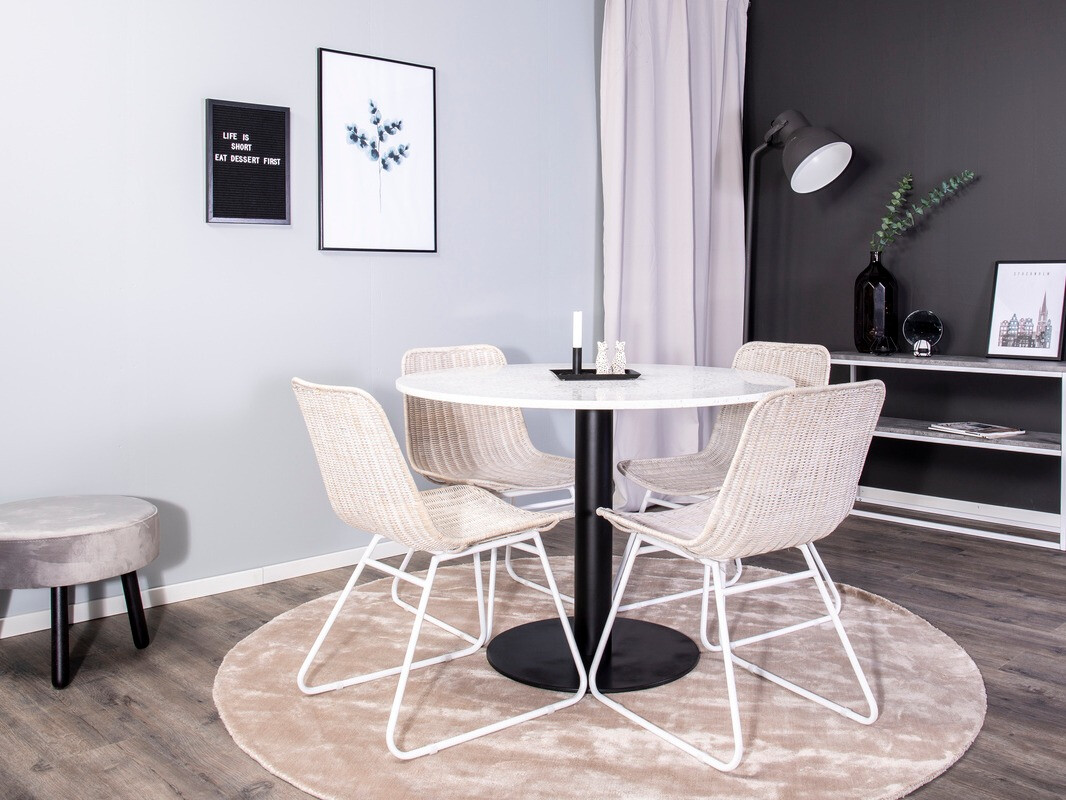 Cтол Dallas 192 (Белый + Чёрный)