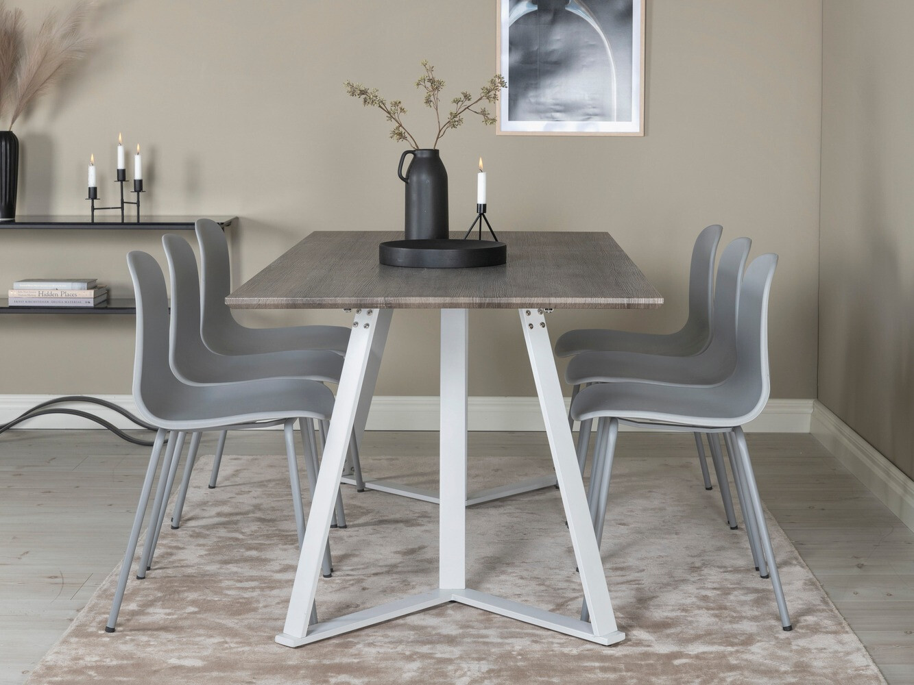 Cтол Dallas 372 (Серый + Белый)