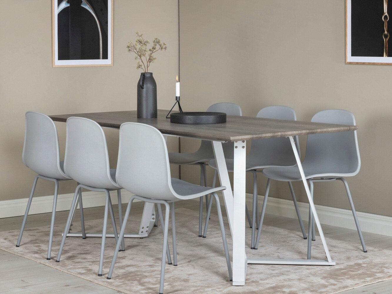 Cтол Dallas 372 (Серый + Белый)