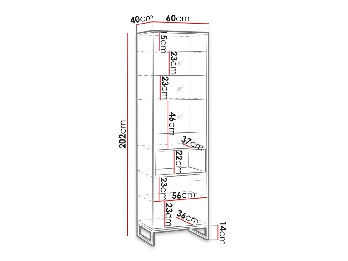 Plaukts Baltesi 120 (Balts + Artisan ozols)