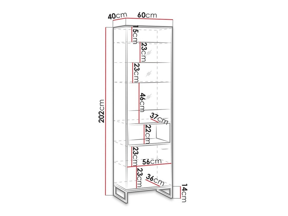 Стеллаж Baltesi 120 (Белый + Artisan дуб)