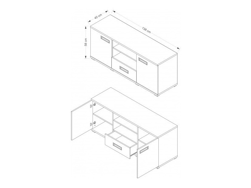 TV galds Elicavo 102 (Sonomas ozols)