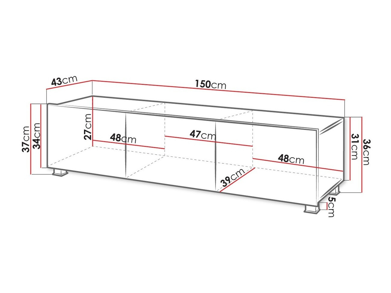 TV galds Tivdalu 103 (Balts + Glancēts balts)