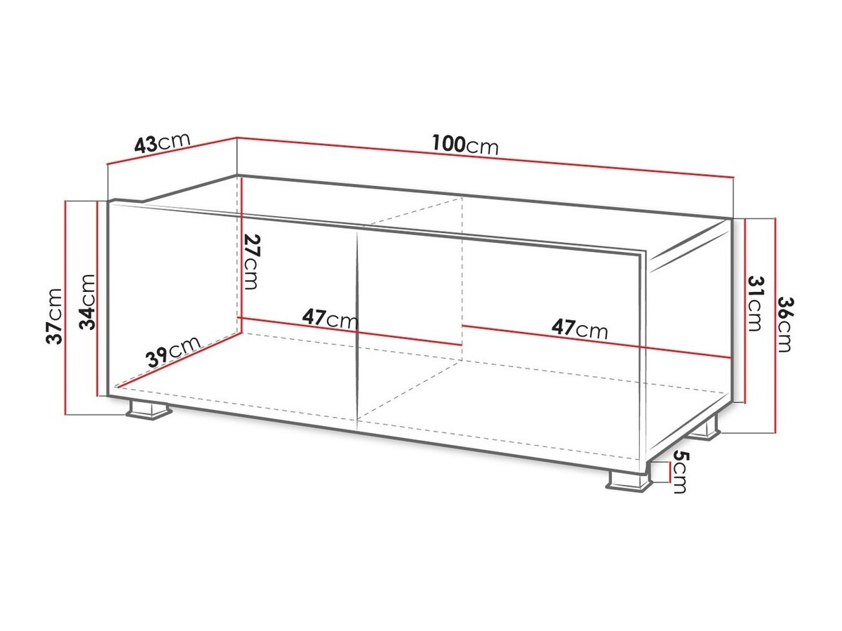 TV galds Tivdalu 104 (Zeltains ozols)
