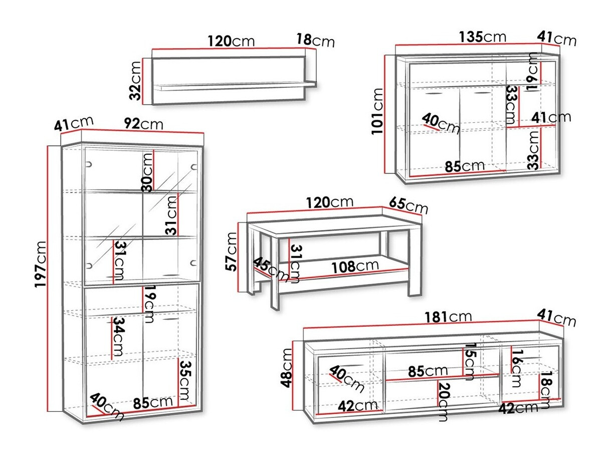 Набор для гостиной Etrmoni 118 (Светлое дерево)