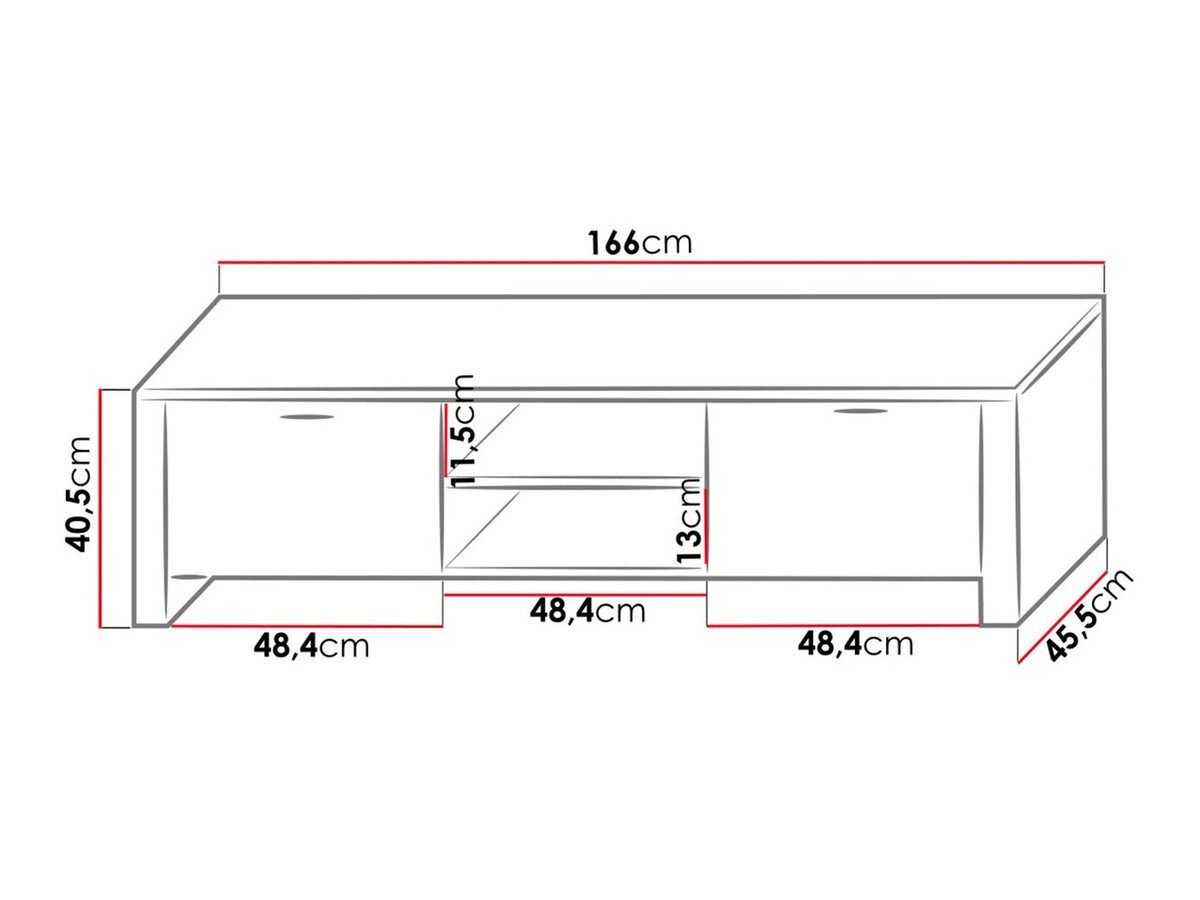 ТВ тумба Nashville 104 (Белый + Глянцевый серый)