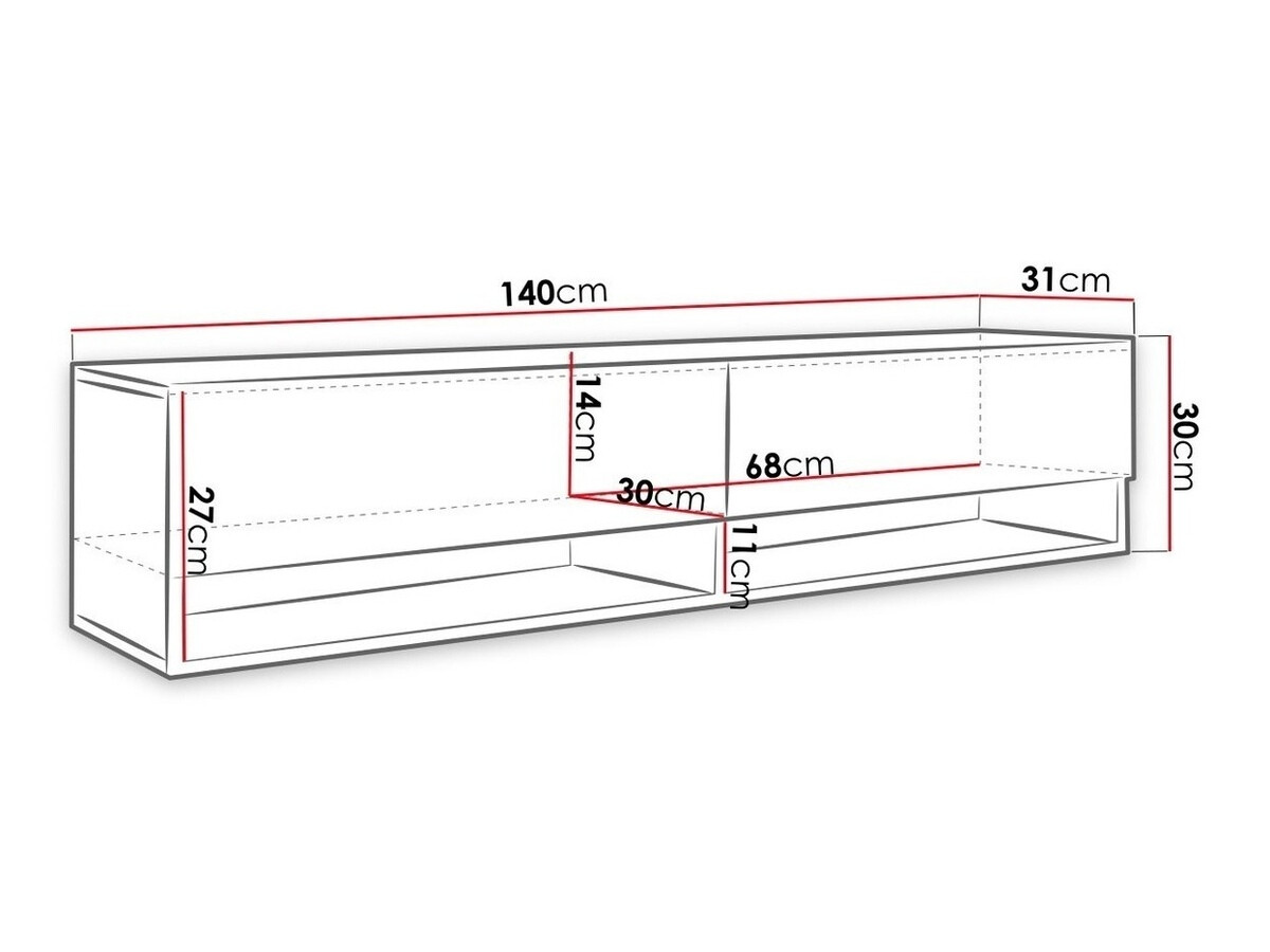 ТВ тумба Sarasota 118 (Дуб вотан)