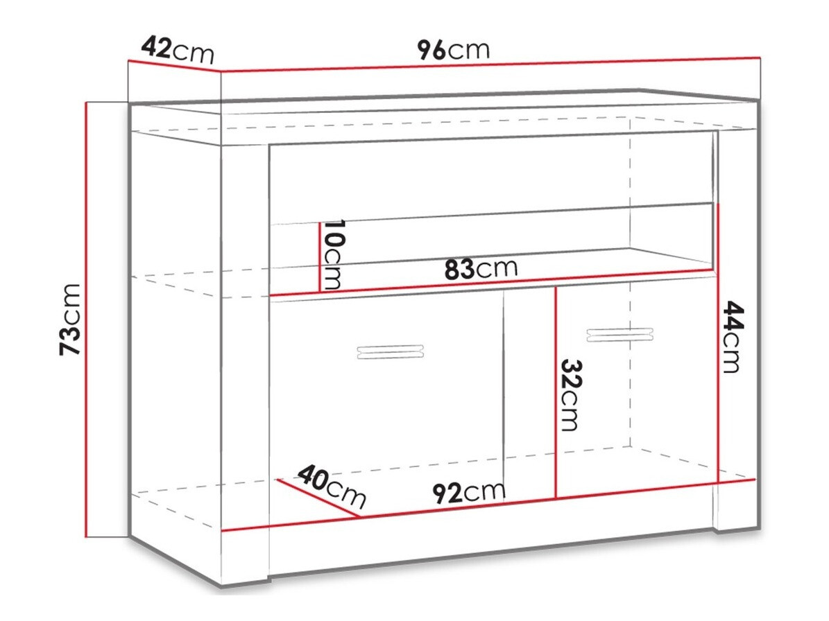 ТВ тумба Serfeno 107 (Темный пепел)