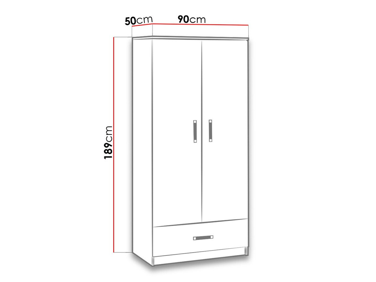 Skapis Lorlare 110 (Balts + Pelēks)