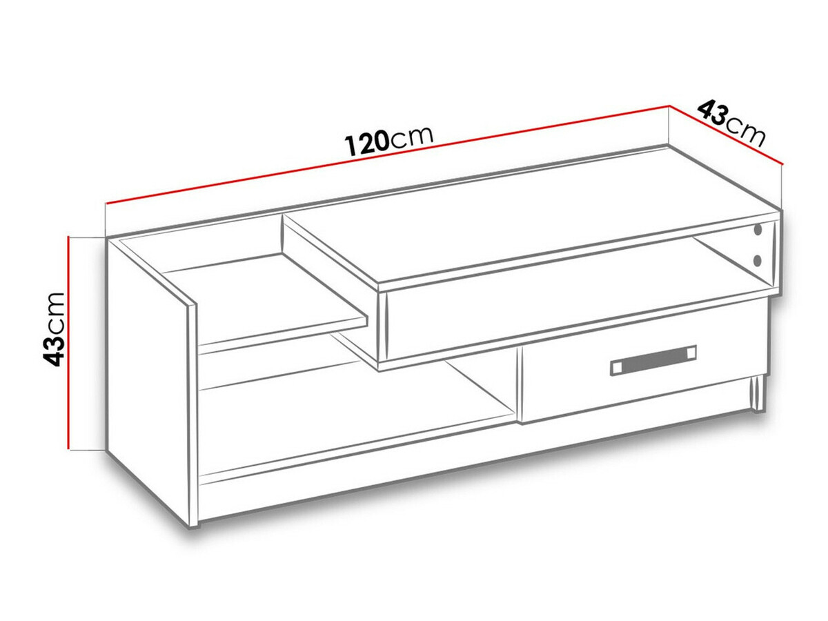 TV galds Lorlare 111 (Balts + Pelēks)