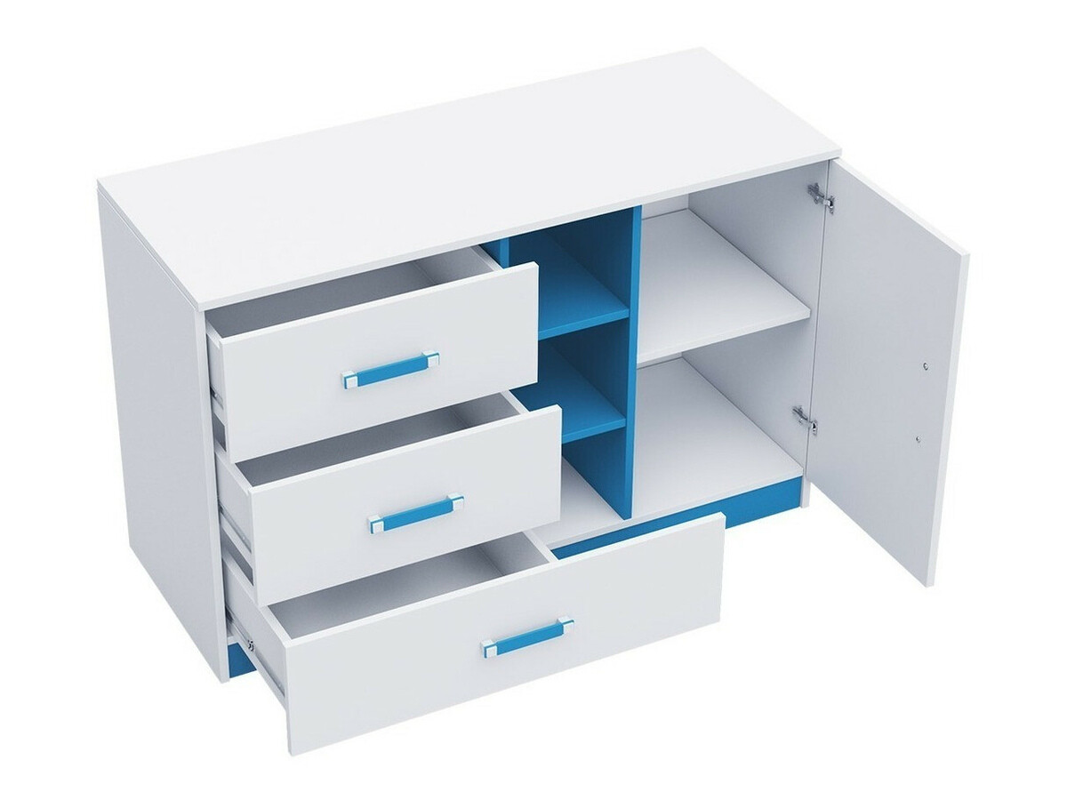 Kомод Lorlare 107 (Белый + Серый)