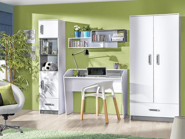 Настенная полка Lorlare 104 (Белый + Серый)