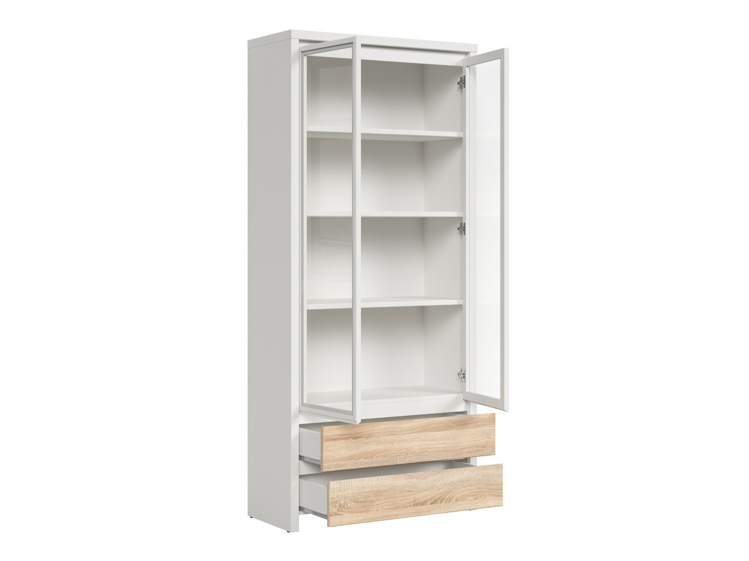 Стеллаж Nolroma 113 (Белый + Сонома Дуб)