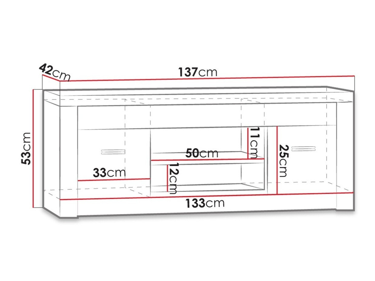 ТВ тумба Serfeno 106 (Темный пепел)