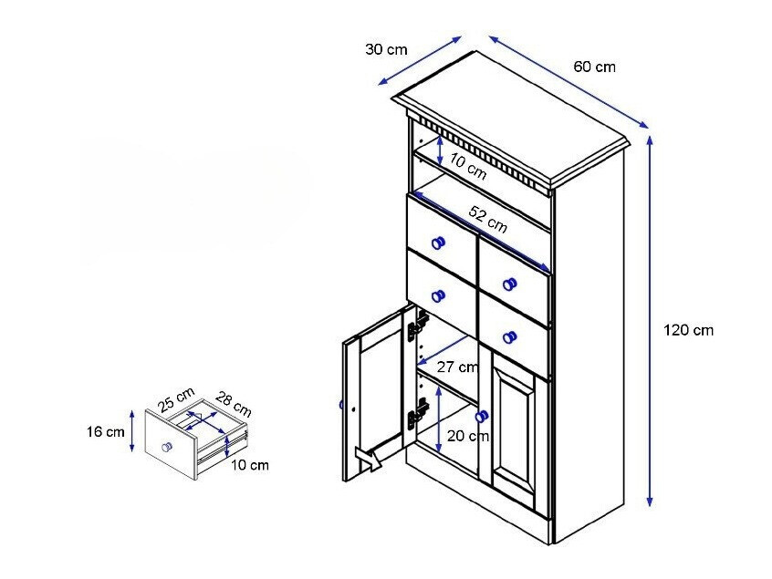 Hапольные шкафчик для ванной Deletri 105 (Белый + Havana Дуб)
