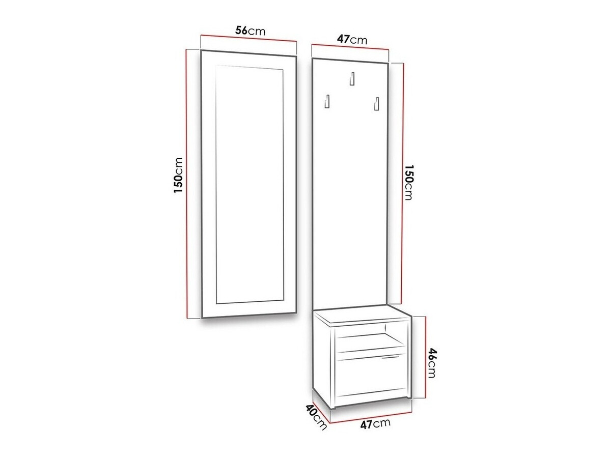 Прихожая Fivelbo 118 (Монастырский дуб + Глянцевый черный)