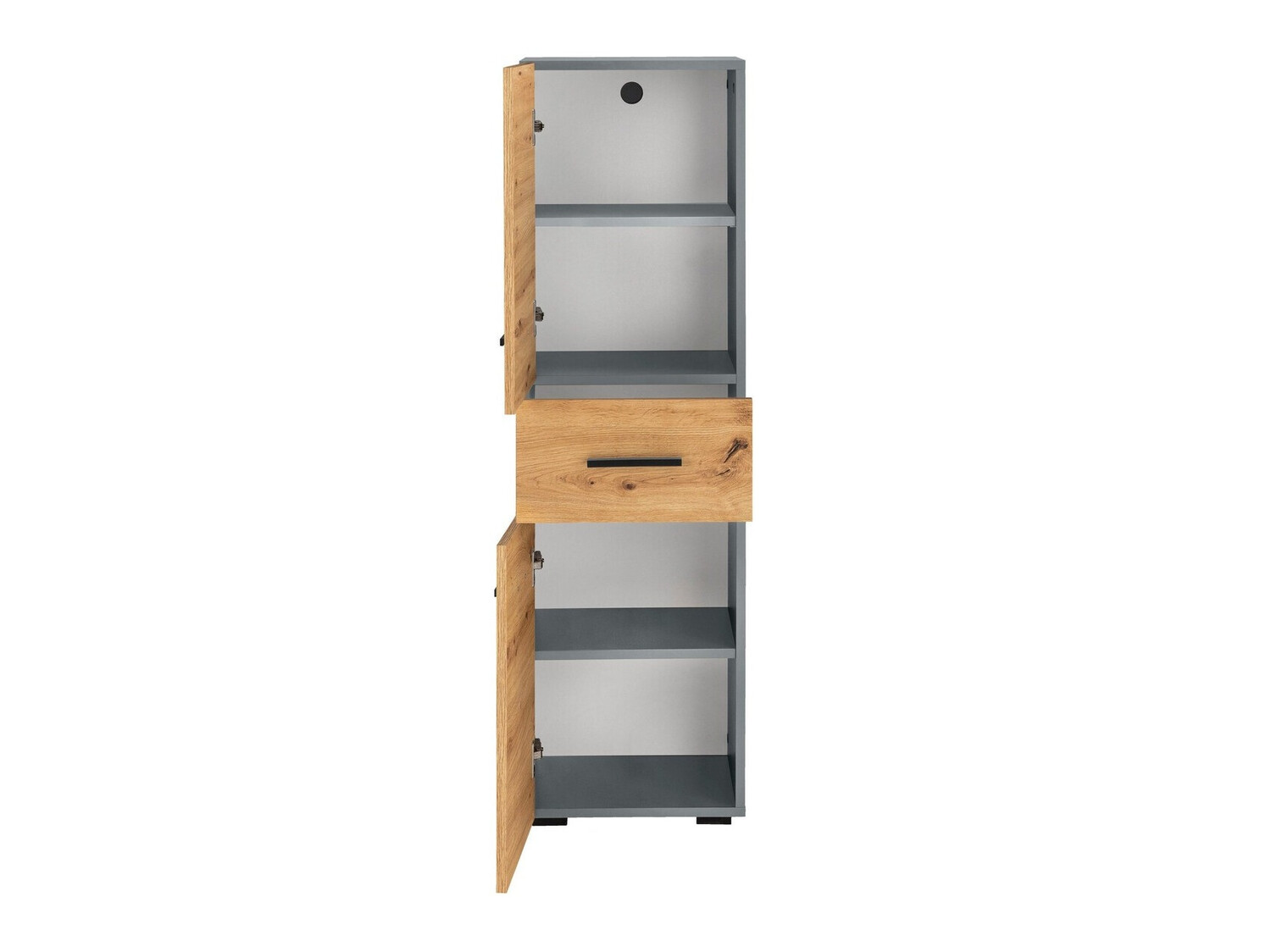 Stāvošs vannas skapītis Larlori 102 (Antracīts + Ozols)