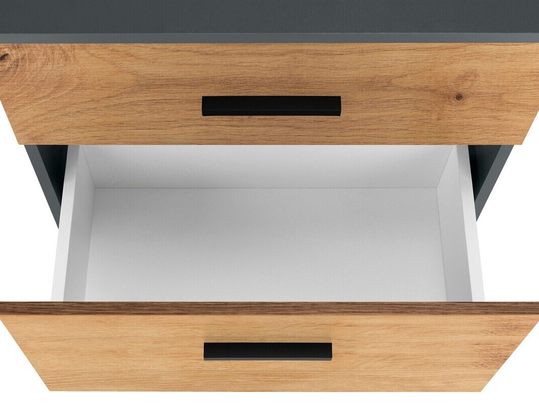 Vannas komplekts Larlori 104 (Antracīts + Ozols)