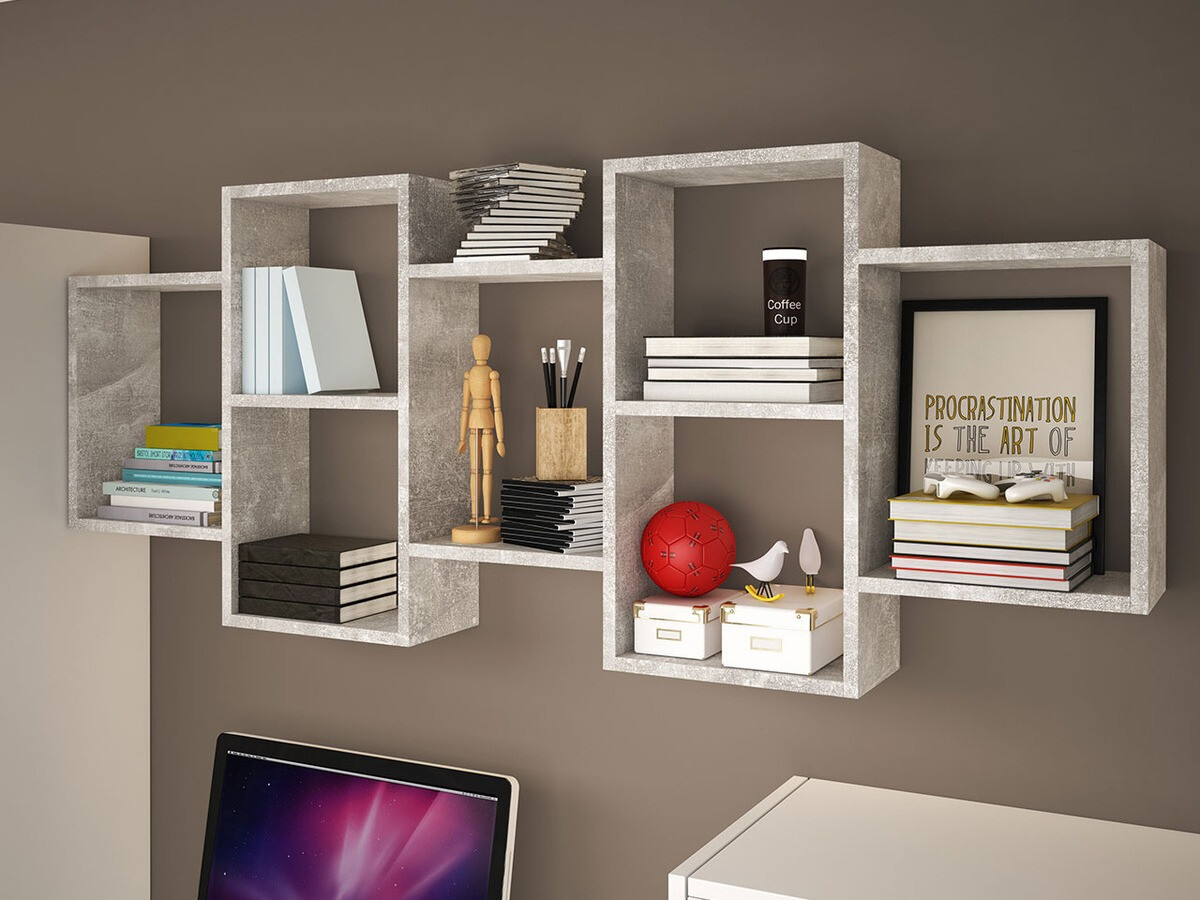 Настенная полка Sarasota 103 (Бетон)