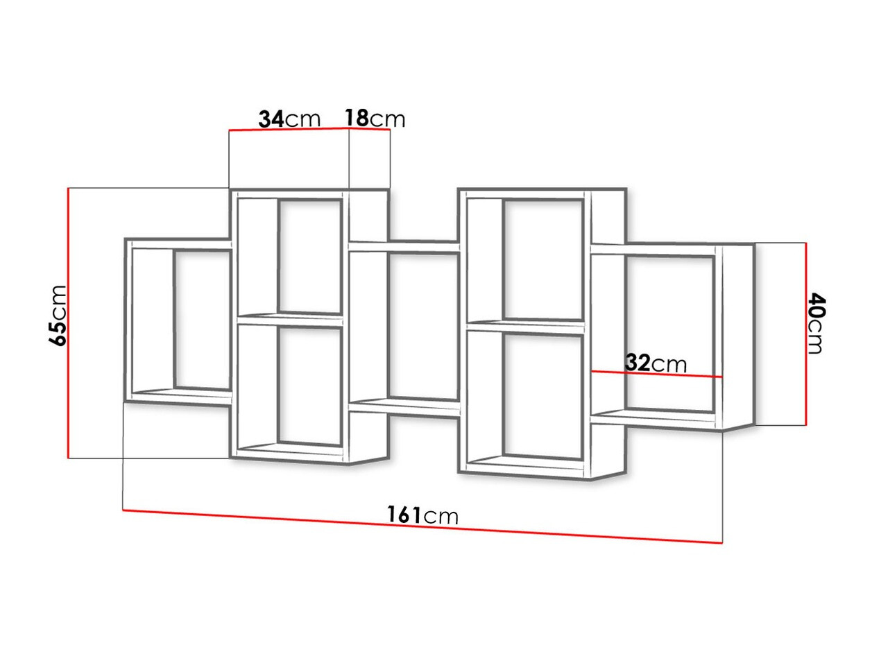 Настенная полка Sarasota 103 (Бетон)