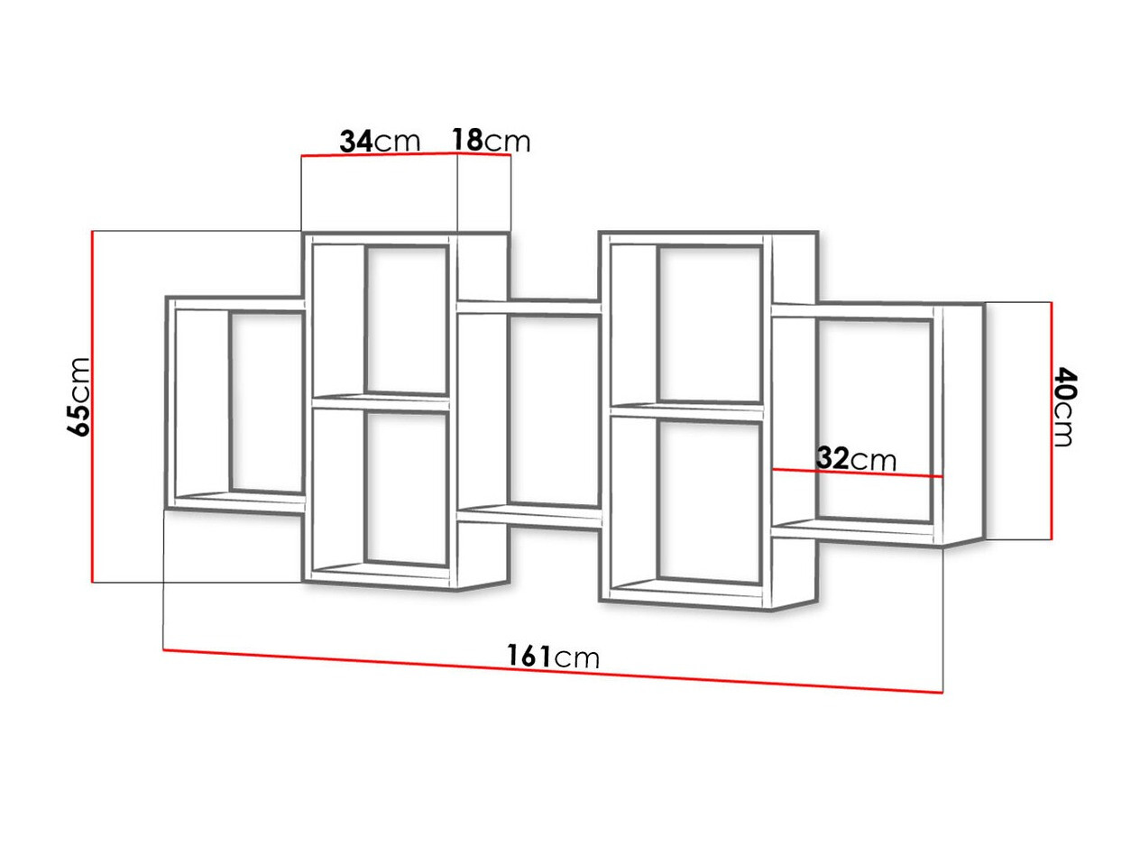 Настенная полка Sarasota 103 (Дуб вотан)