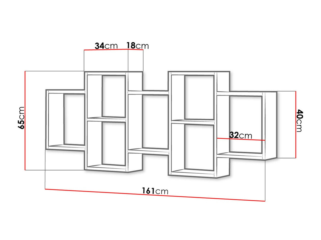 Настенная полка Sarasota 103 (Сонома Дуб)
