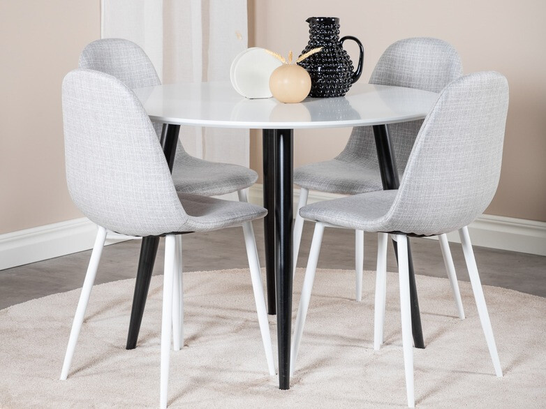 Krēsls Dallas 201 (Gaiši pelēks + Balts)