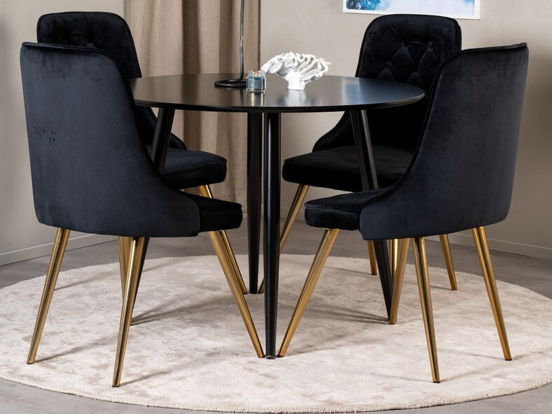 Стул Dallas 203 (Чёрный + золотой)