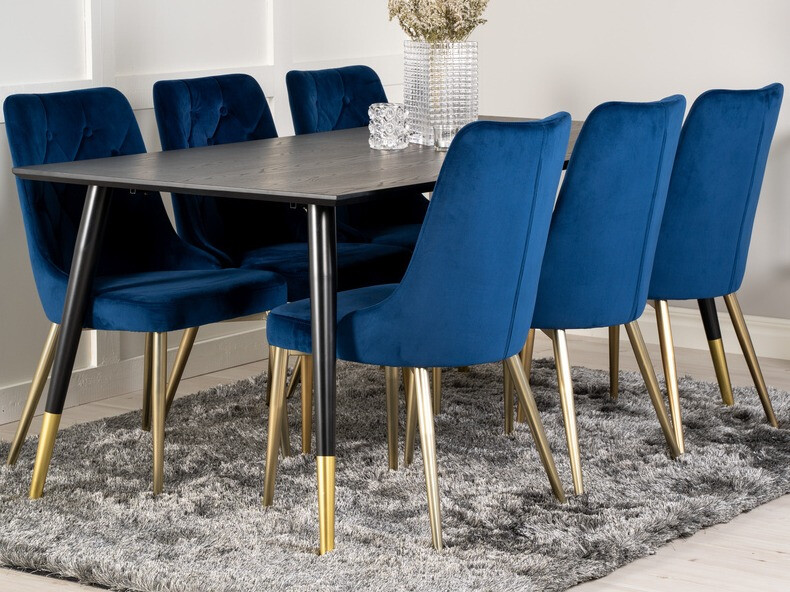 Стул Dallas 203 (Синий + золотой)