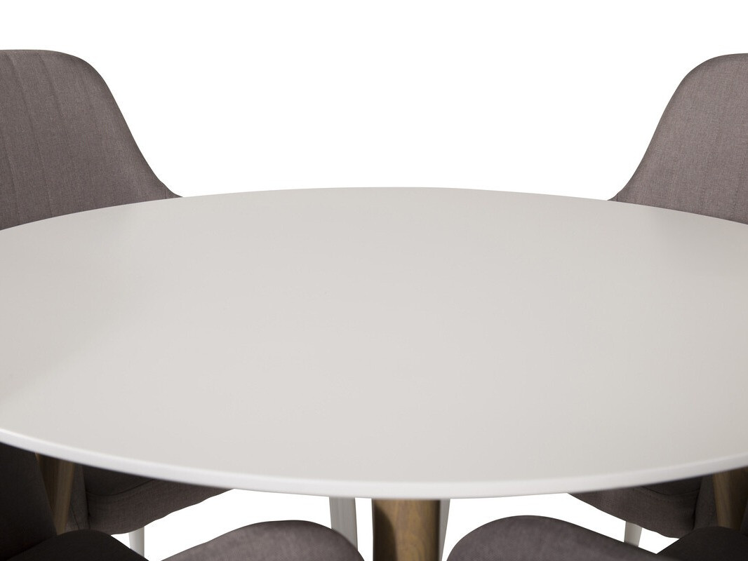 Ēdamistabas komplekts Dallas 298 (Pelēks + Balts)