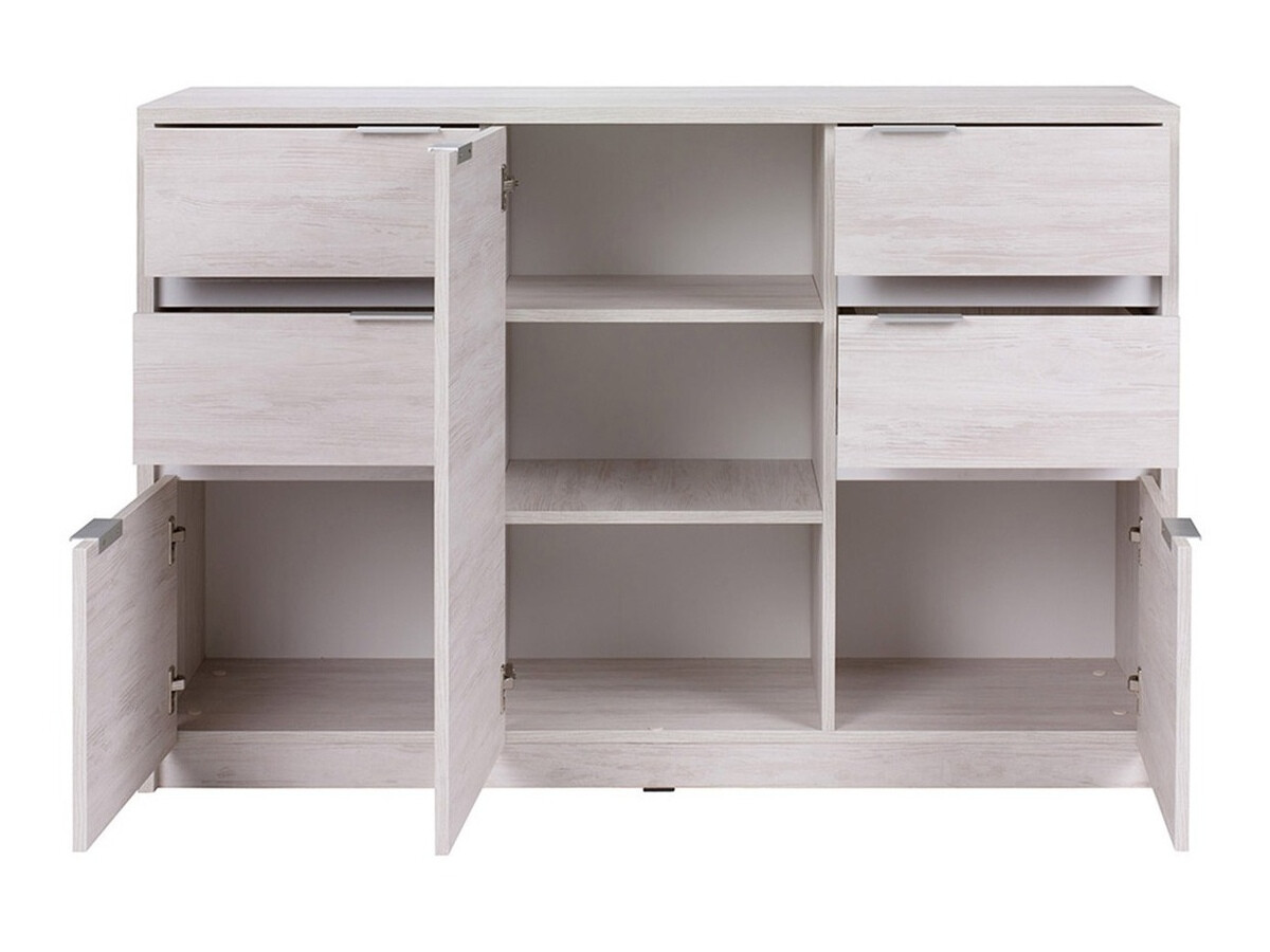 Спальный гарнитур Fivelbo 120 (Монастырский дуб + Глянцевый черный)