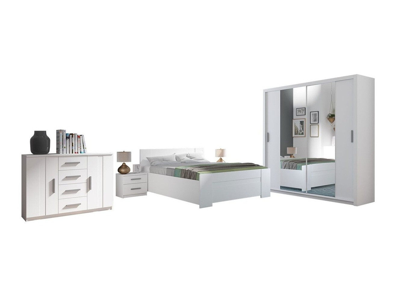 Guļamistabas komplekts Catromi 114 (Balts)