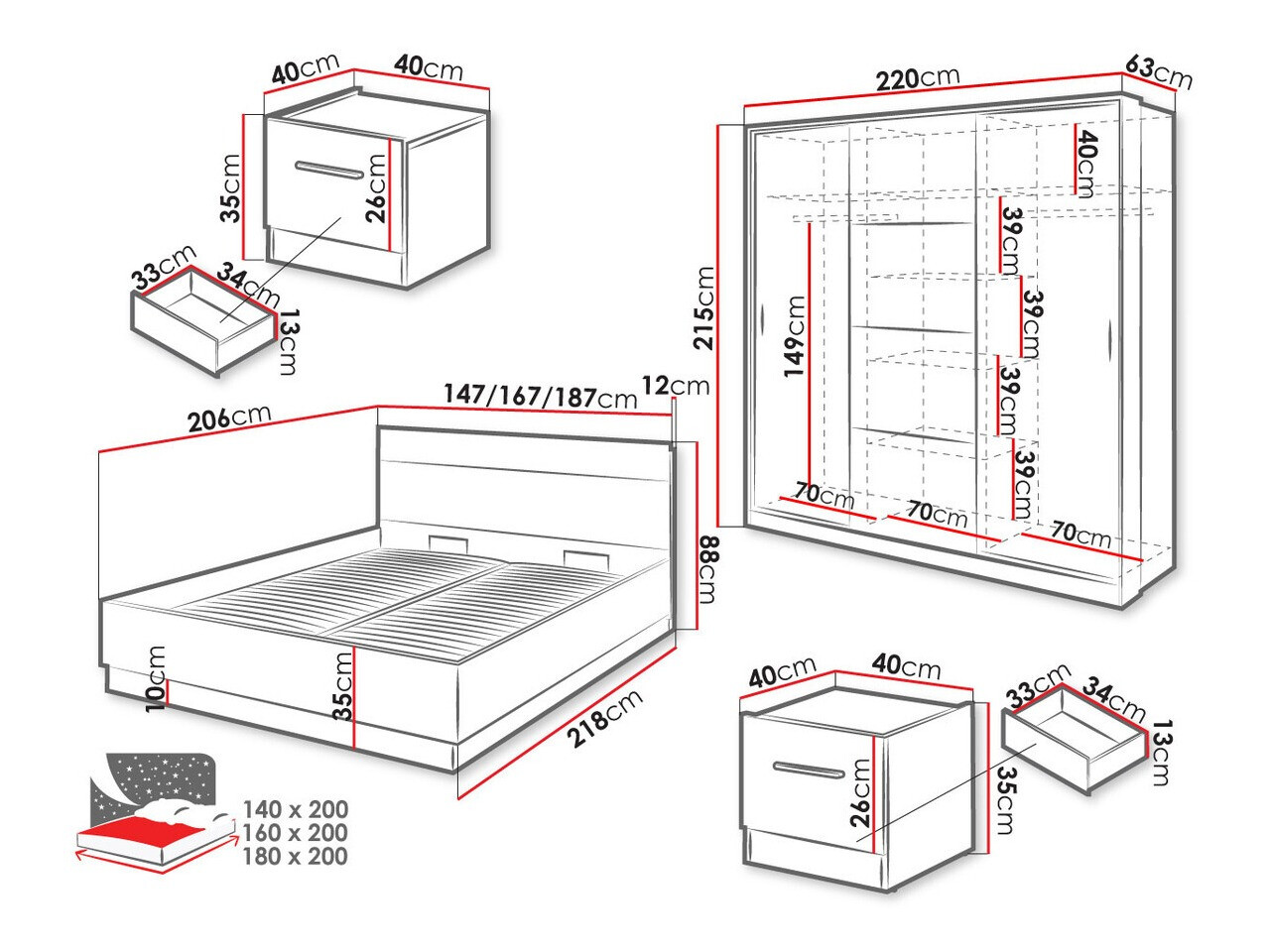 Спальный гарнитур Livsori 109