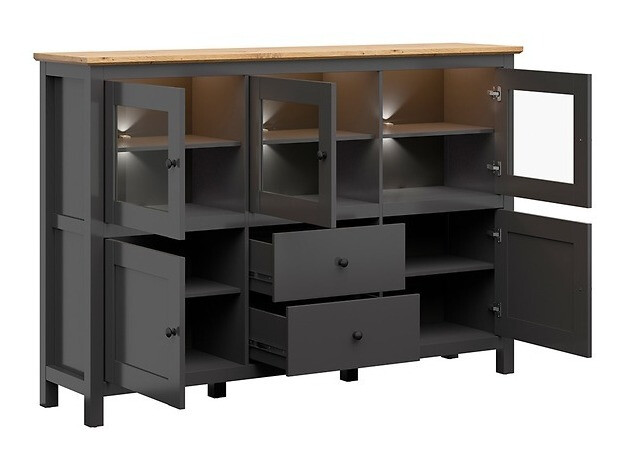 Kомод Sordoro 103 (Графит + Artisan дуб)