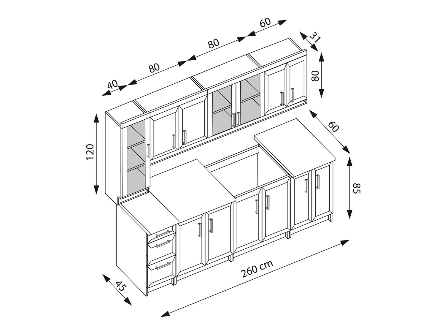 Virtuves komplekts Houston 454