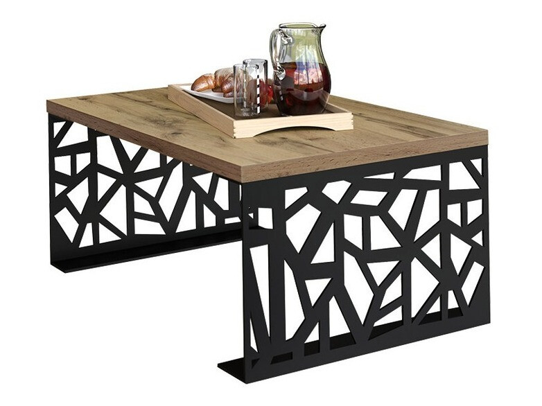 Журнальный столик Germantown 101 (Матовый черный + Дуб)