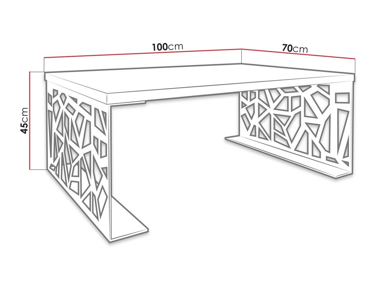 Журнальный столик Germantown 101 (Матовый черный + Дуб)